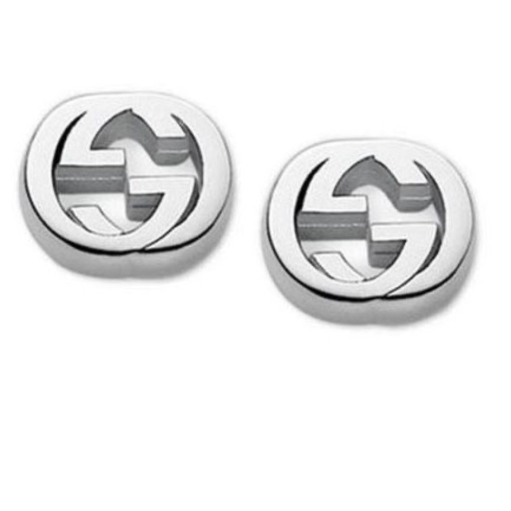 Sterling Silver Interlocking G Stud Earrings